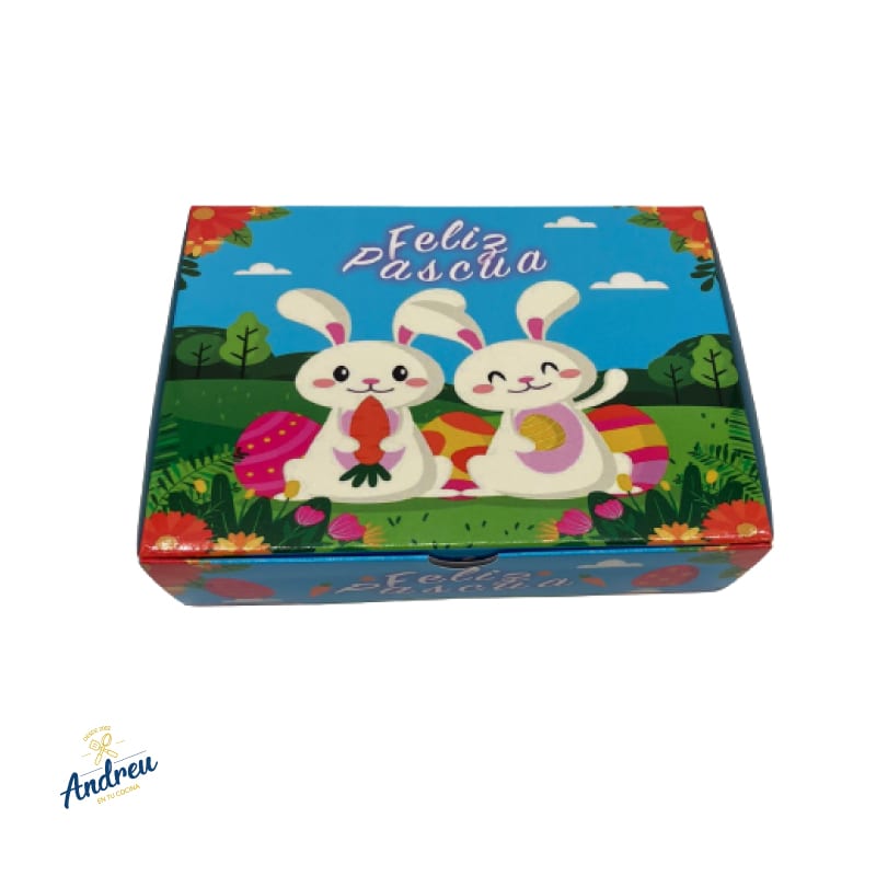 CAJA CARTON CONEJITO CELESTE (14X20X6 CM) X 10 UNID 0