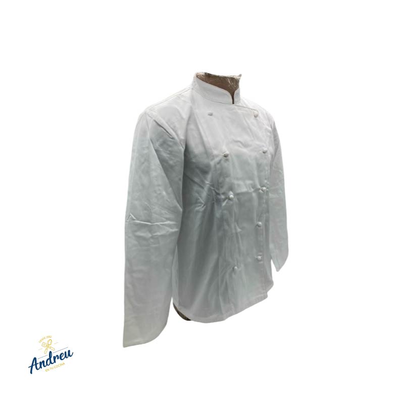 CHAQUETA CHEF M UNISEX COLOR BLANCO MANGA 3/4 TALLA M1