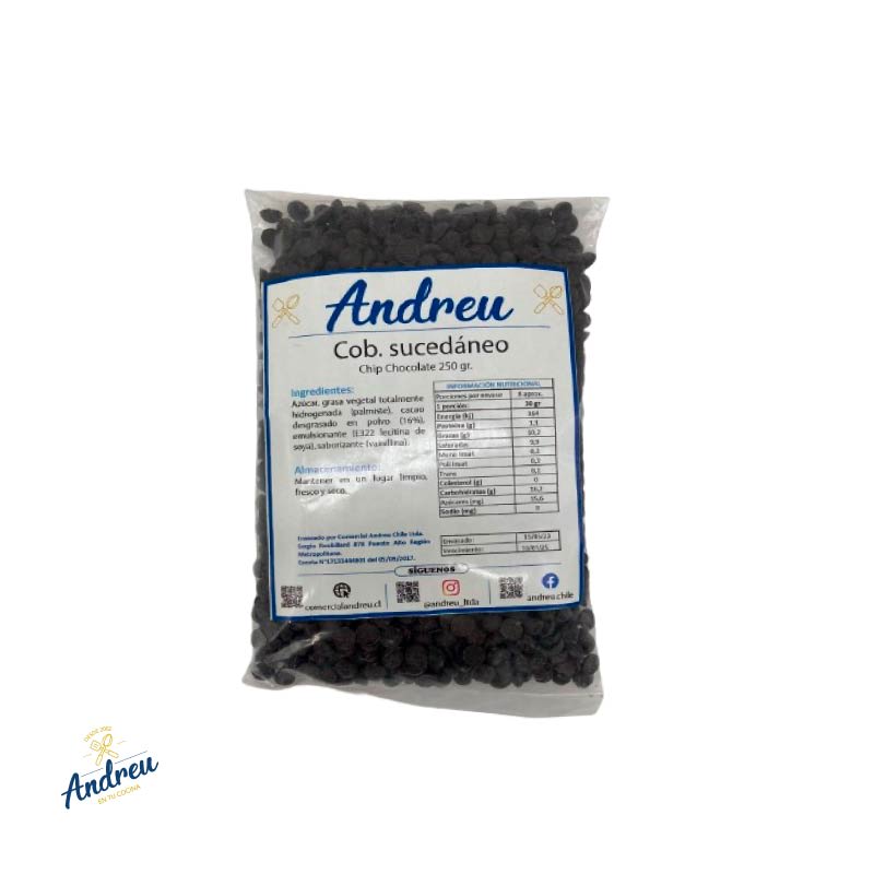 CHIP GOTAS CHOCOLATE NEGRO (13K) HORNEABLE AMBROSOLI X 250 GRS 1