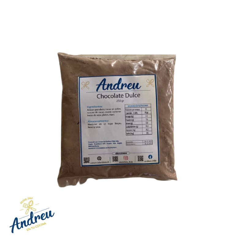 CHOCOLATE DULCE EN POLVO / CACAO AZUCARADO (25 K) X 250 GR1