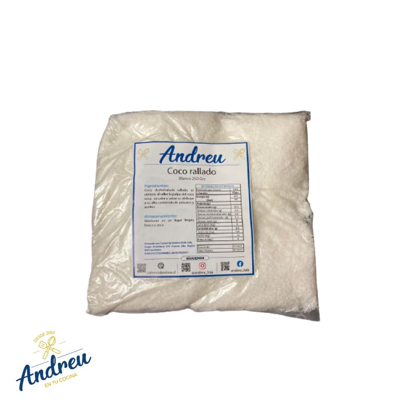 COCO RALLADO FINO (25 K) BLANCO X 250 GRS1