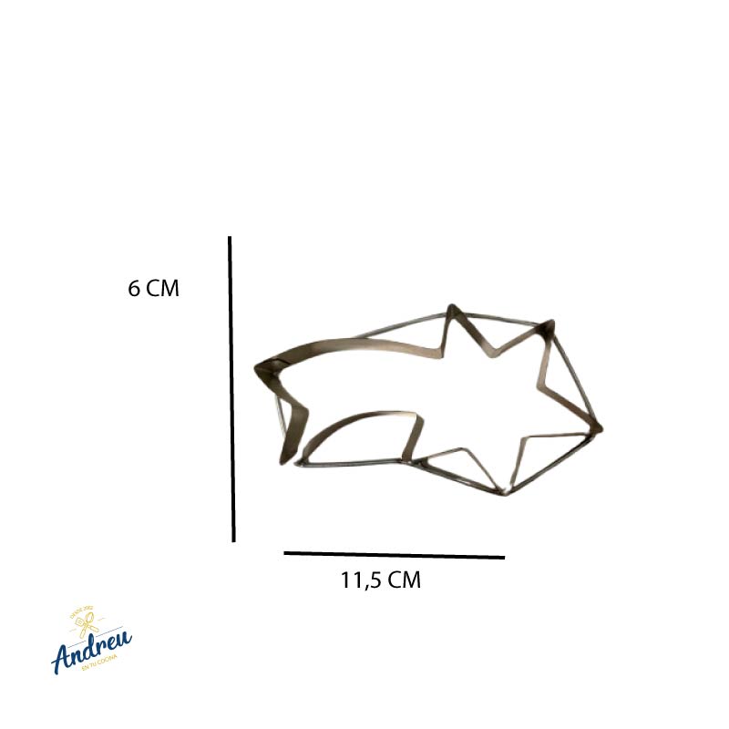 CORTADOR GALLETA NAVIDAD (ESTRELLAFUGAZ 12X 7X 2.5 ) X 1 UNID1