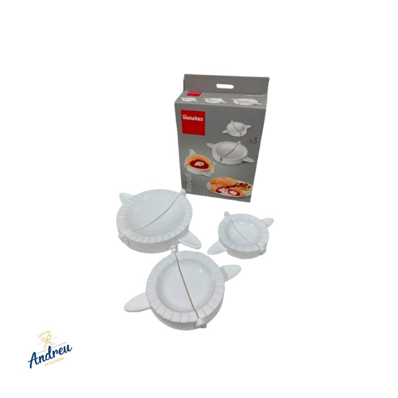 JUEGO 3 MOLDES PARA EMPANADAS METALTEX  UNID3