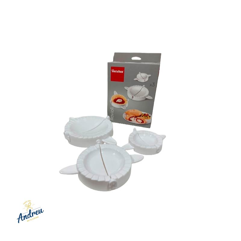 JUEGO 3 MOLDES PARA EMPANADAS METALTEX  UNID 1