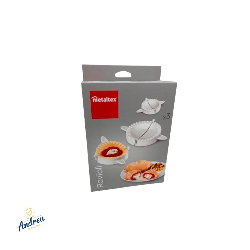JUEGO 3 MOLDES PARA EMPANADAS METALTEX  UNID1