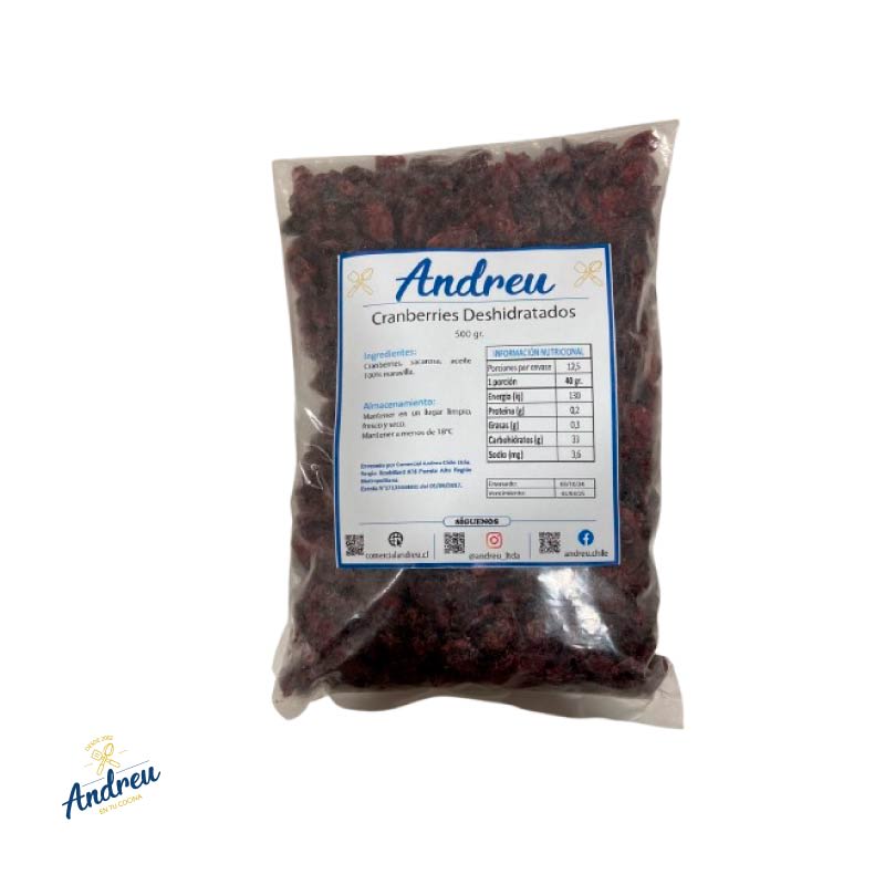 CRANBERRIES DESHIDRATADO (11.34 K) X 500 GR1