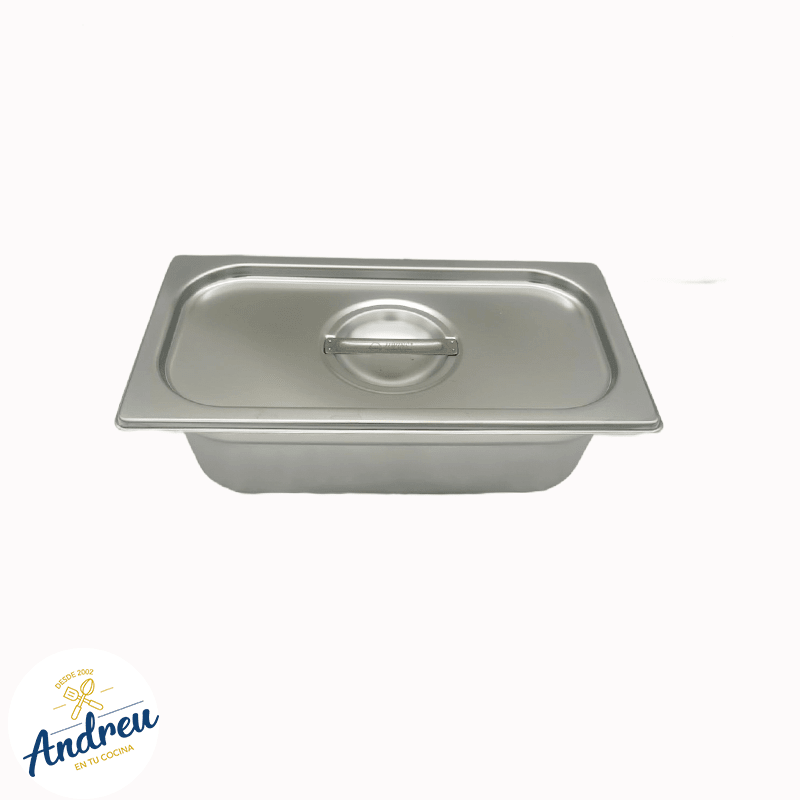DEPOSITO ACERO GASTRONOMICO 1/3 10CM CON/TAPA (325X176X100MM ) X 1 UNID 0