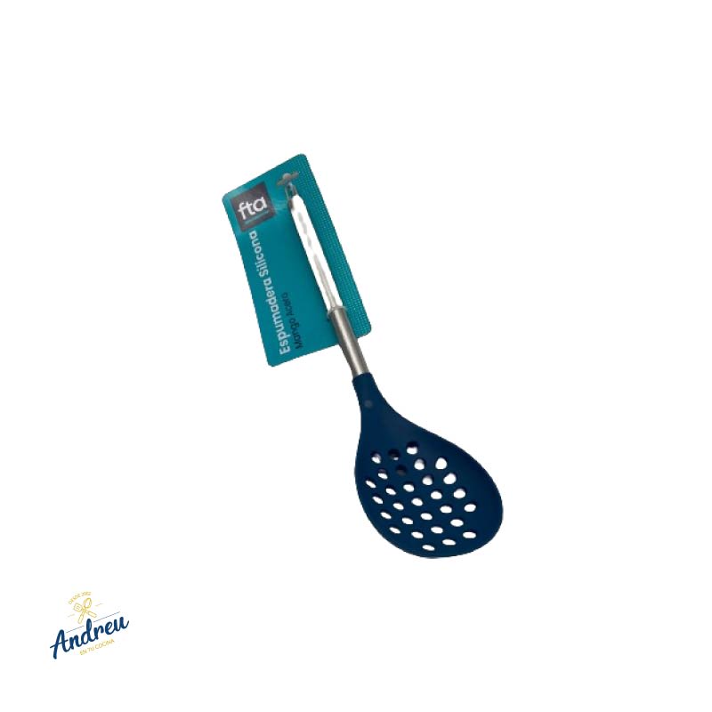 ESPUMADERA SILICONA MANGO ACERO UNID 0