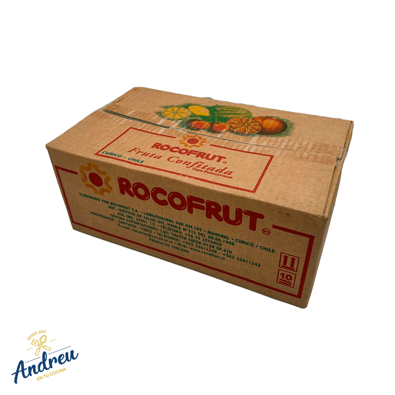 FRUTA CONFITADA ESTPECIAL ( 10 KG) CON MARRASQUINO ROCOFRUT X CAJA2