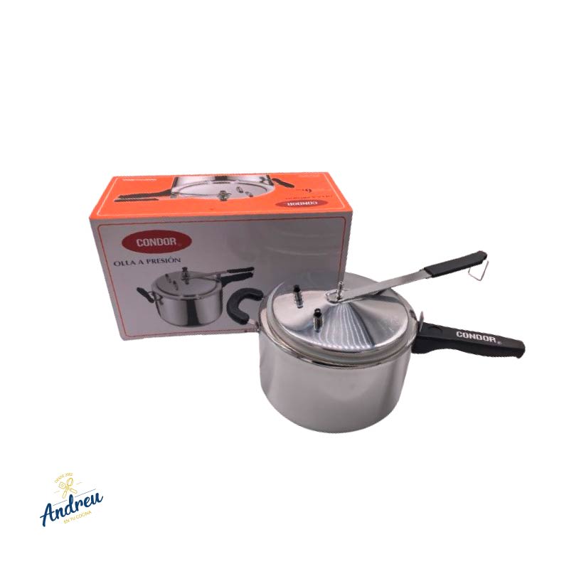 OLLA PRESION 6LTS ALUMINIO C/MANGO CONDOR UNID2