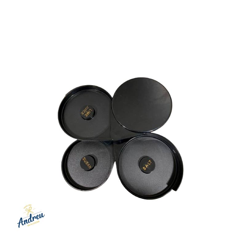 ORILLADOR BAR SAL/ÁZUCAR COPAS NEGRO UNID5