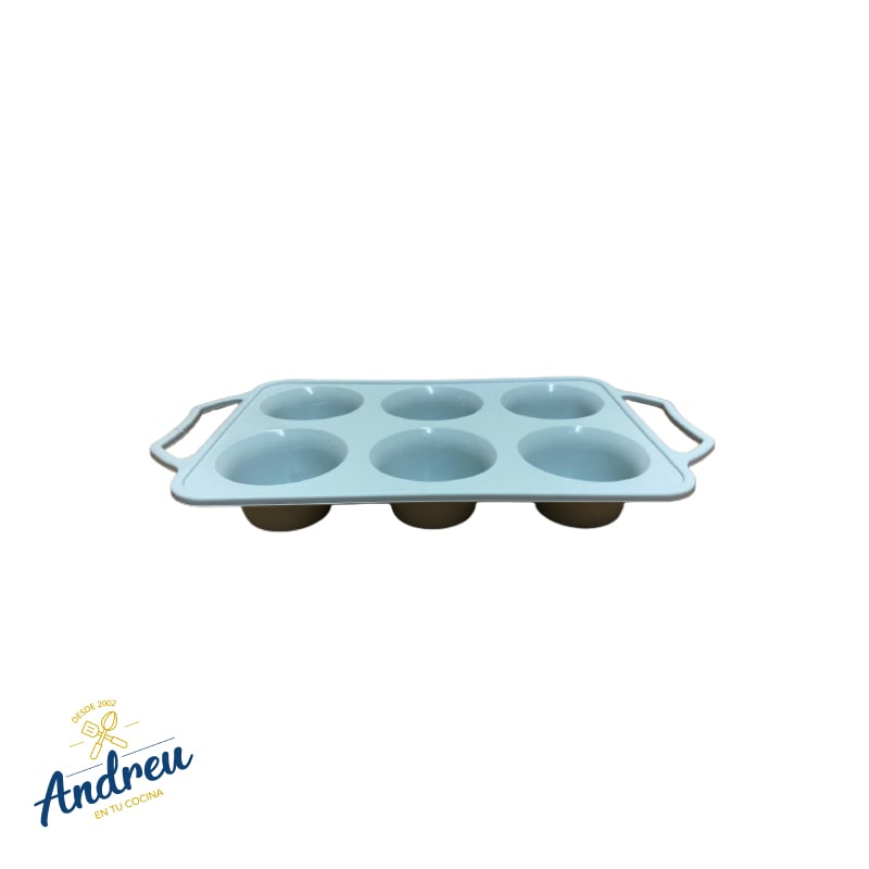MOLDE 6 MUFFINS SILICONA 32X18X4CM UNID3