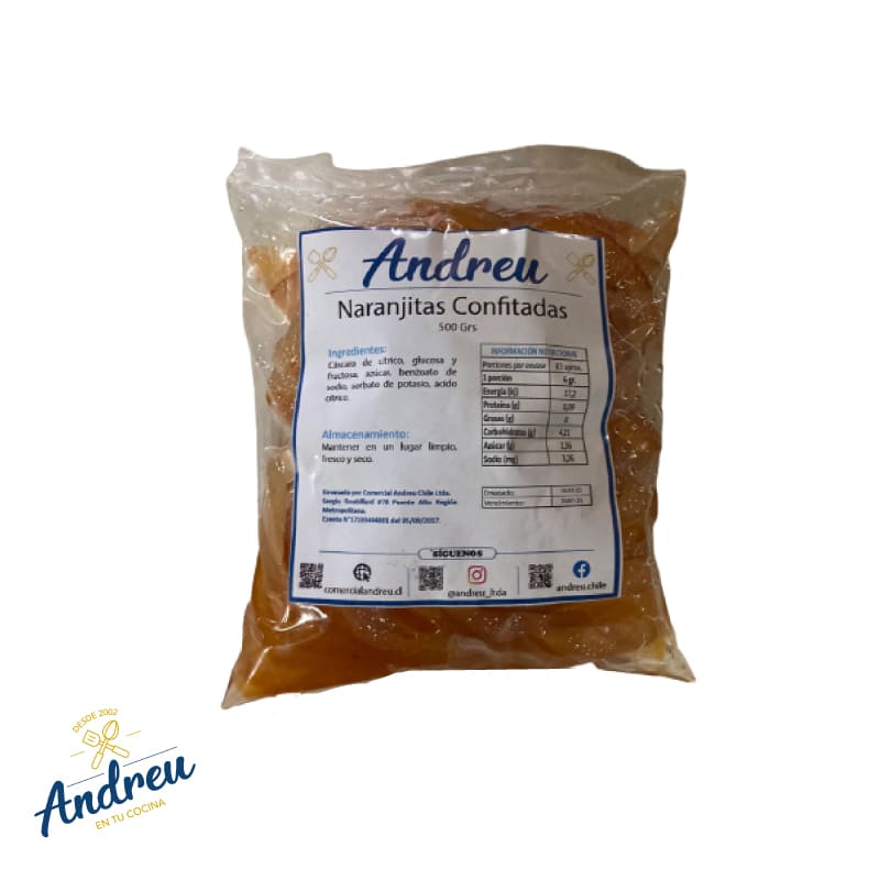 NARANJA CONFITADAS TIRITAS (8) X 500 GR 0