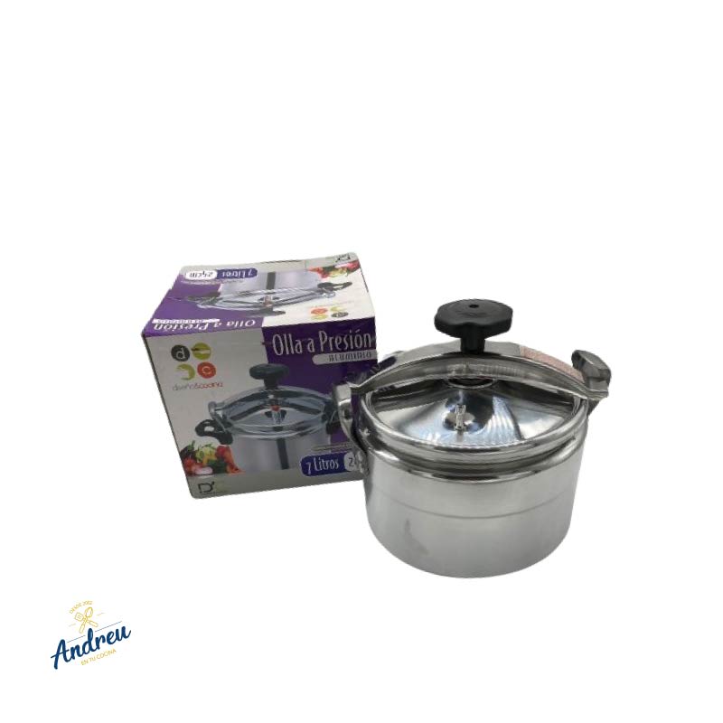 OLLA PRESION ALUMINIO 24CM.-7LTS DC X1 UNID 1