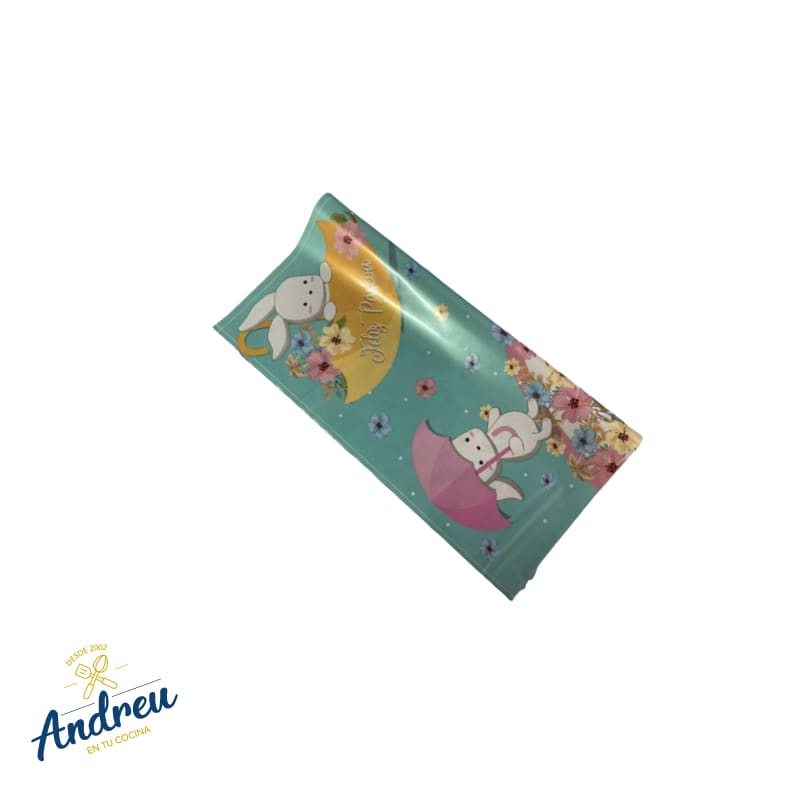 PAÑUELO PASCUA CROMUS  CELESTE CONEJO FELIZ PASCUA (49X49CM) X 1 UNID2