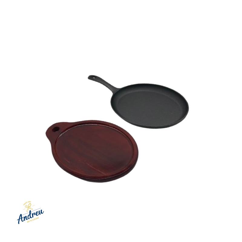 PLANCHA OVALADA FIERRO MANGO Y BASE MADERA2