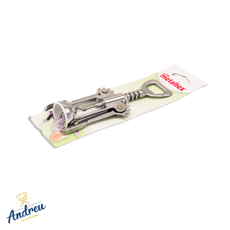 SACACORCHO ACERO PALANCA (DESTAPADOR METALTEX) X1 UNID 3