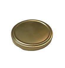 TAPA PARA FRASCO METALICA 82 MM BLANCA DORADA NEGRO C/BOTON X 1 UNID 0