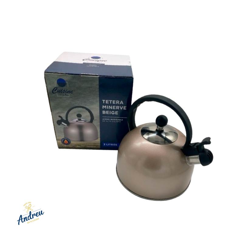 TETERA 3 LITROS ACERO CUISINE COBRE-BEIGE 0