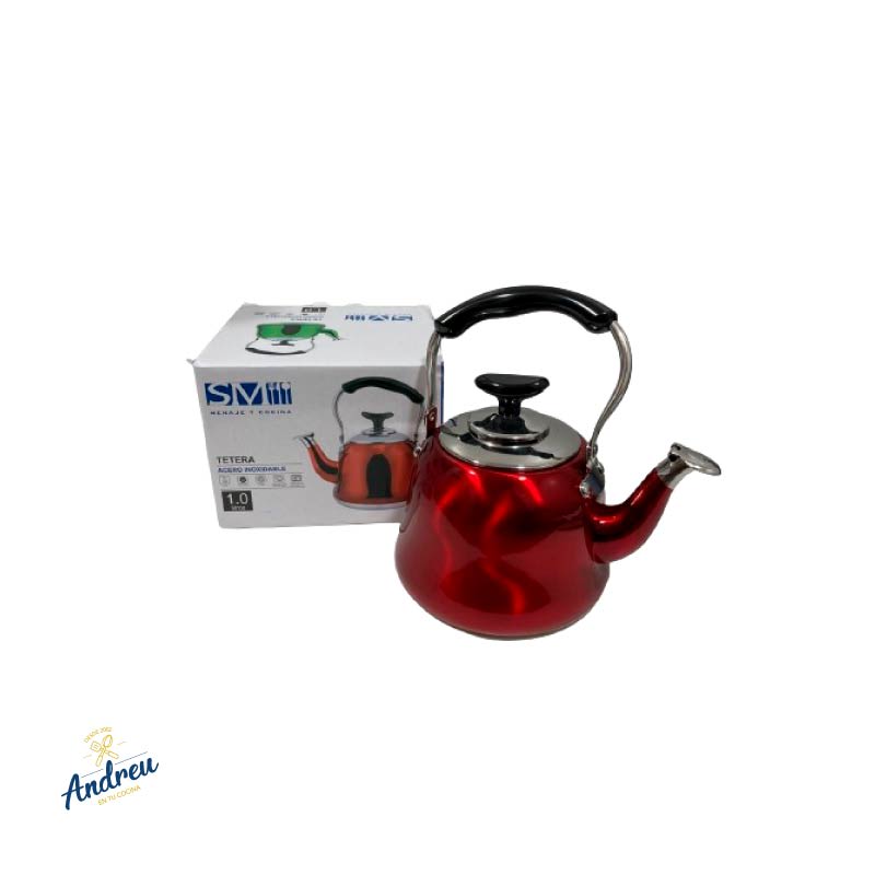 TETERA COLOR ROJO 1 LITRO WILLEM (SM 303536) X 1 UNID1