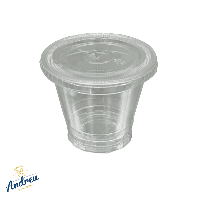 VASO PET 9 OZ C/TAPA DOMO O LISA (1000 U) X 1003