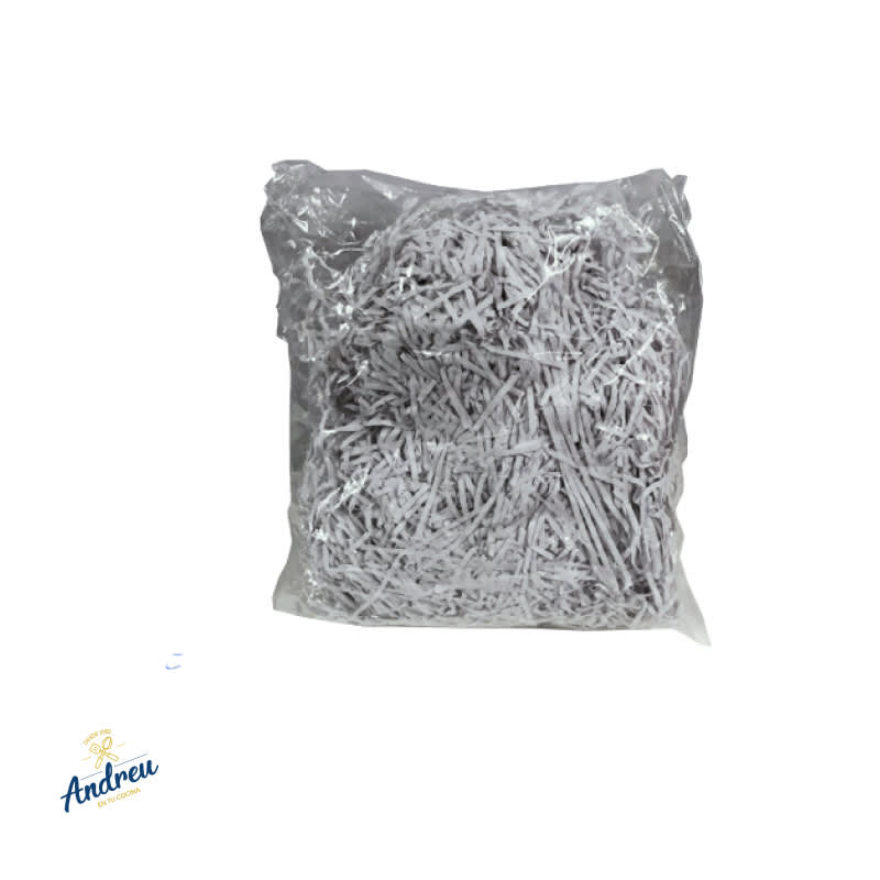 VIRUTA DECORATIVA PAPEL (COLOR BLANCO 50G) X 1 UNIDAD1