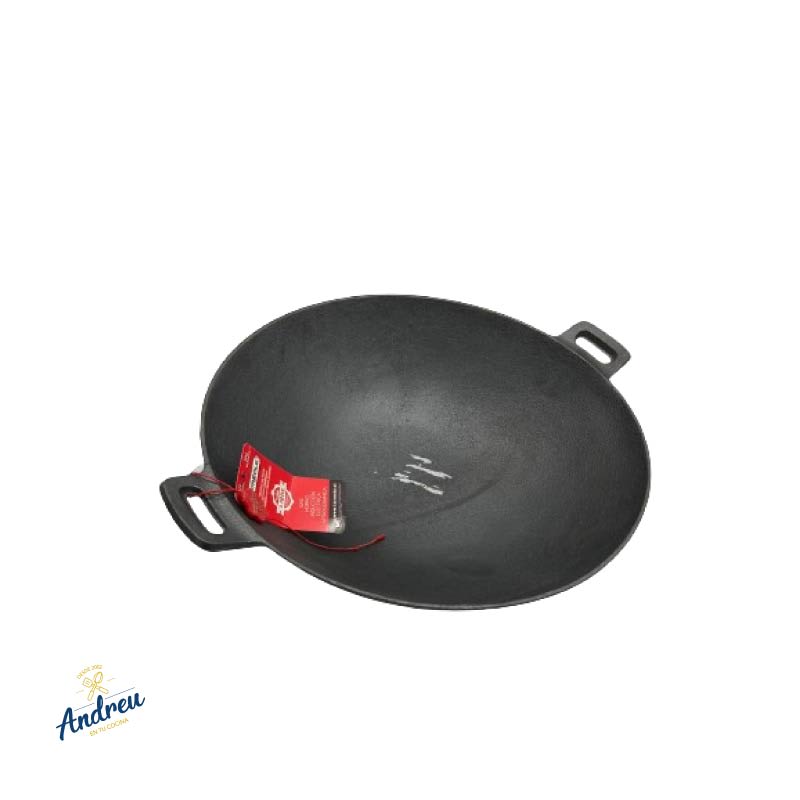 WOK 35CM LA CREOLE ACERO FUNDIDO1