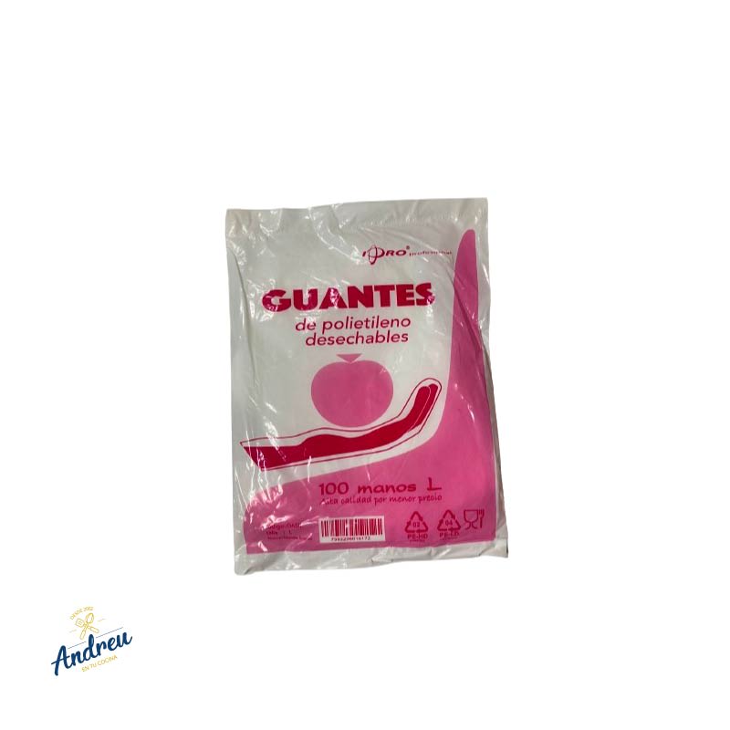 GUANTE POLIETILENO (10 PQTE X 100 UNID ) X 10002