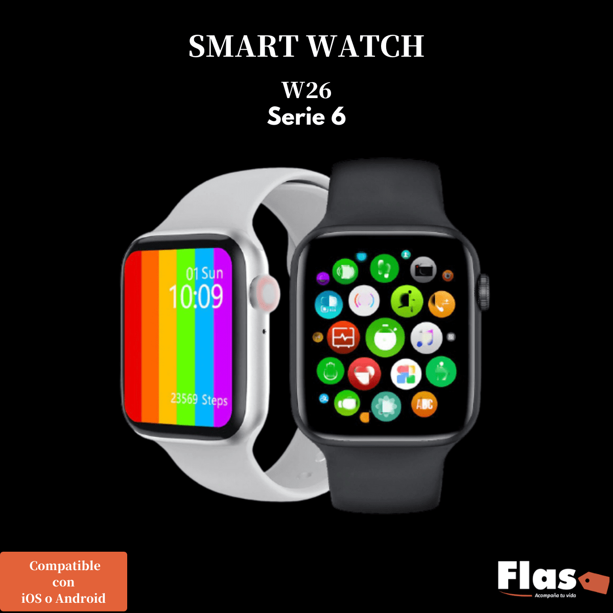 Smart Watch W26 Serie 6 Llamadas Bluetooth IP68 | Linio Perú -  GE582EL0R5P7RLPE