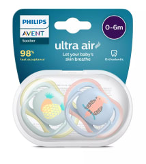 Chupete Avent Ultra Air 0-6m Piña/loro X2 Scf085/12 Philips
