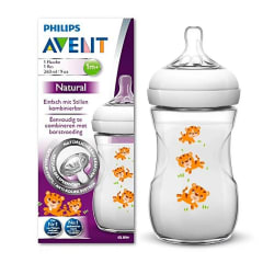 Mamadera Philips Avent Natural 260ml Animales 1m+