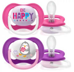 Chupete Ultra Air Collection 6-18m, X2 Scf080/22 Avent Color Violeta 6-18 Meses