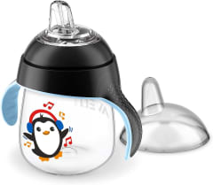 Philips Avent Vaso Con Boquilla Y Asas Scf753/03, 260 Ml Color Negro Pinguino