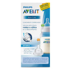 Set Mamadera Anticolicos 260ml + Tetina Avent
