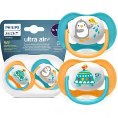 Chupones Chupete Philips Avent Ultra Air 6-18m 2 Piezas Azul Celeste 6-18 Meses