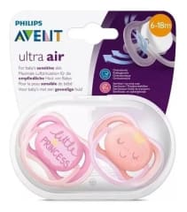 Chupete Ultra Air Philips Avent Scf343/22 6-18m Niña 2 Unid Rosa 6 A 18 Meses