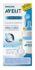 Set Mamadera Anticolicos Azul 125ml + Tetina Scd809/26 Avent Transparente