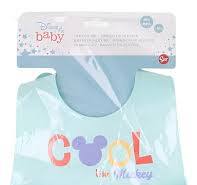 Babero De Silicona Ajustables Con Recolector D Comida Disney Color Celeste Talla Unica Ajustable Úni