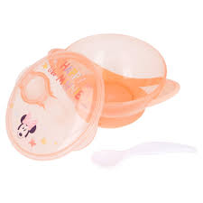 Bowl Niños Tapa Y Cuchara Antideslizante 290 Ml Disney Baby Rosa