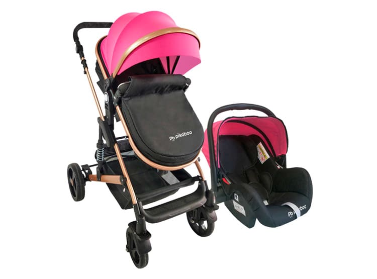 Coche De Paseo Travel System Pikaboo Para Bebé Rosado1