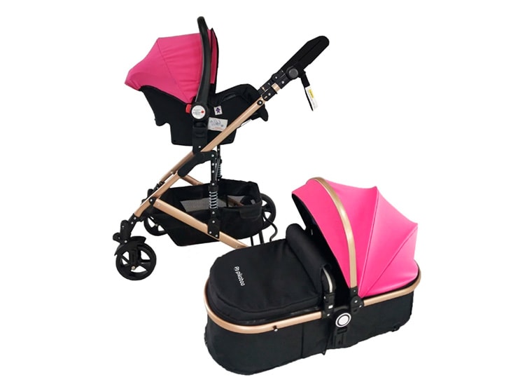 Coche De Paseo Travel System Pikaboo Para Bebé Rosado3