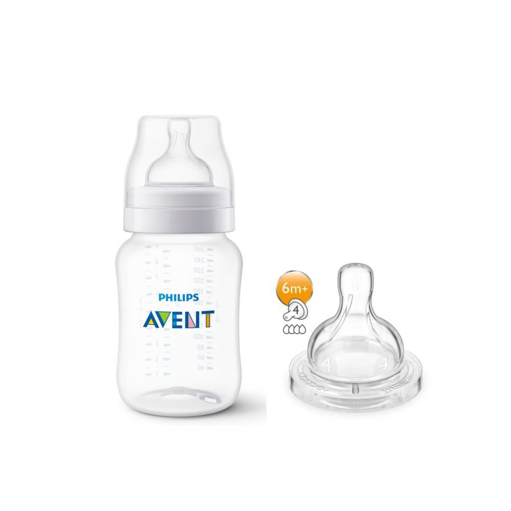 Set Mamadera Anticolicos 260ml + Tetina Avent2