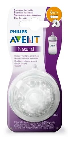 Tetina Natural Philips Avent Scf044/27 6m+ Flujo Rapido1
