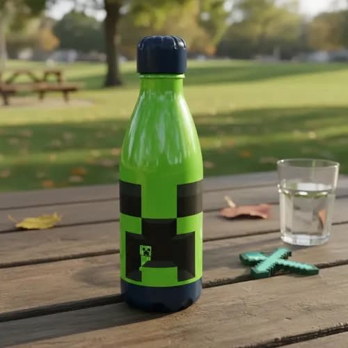 Botella De Agua Minecraft Creppers 660ml2