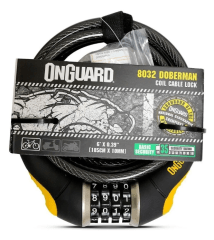 Candado Bicicleta Onguard Espiral Clave Doberman 185cmsx10m
