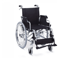 Silla De Ruedas Plegable Doble Cruceta Aluminio Liviana