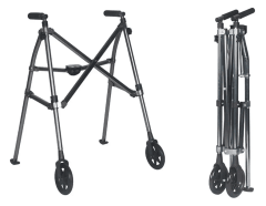 Andador Ortopédico Aluminio Super Plegable Ruedas Regulable