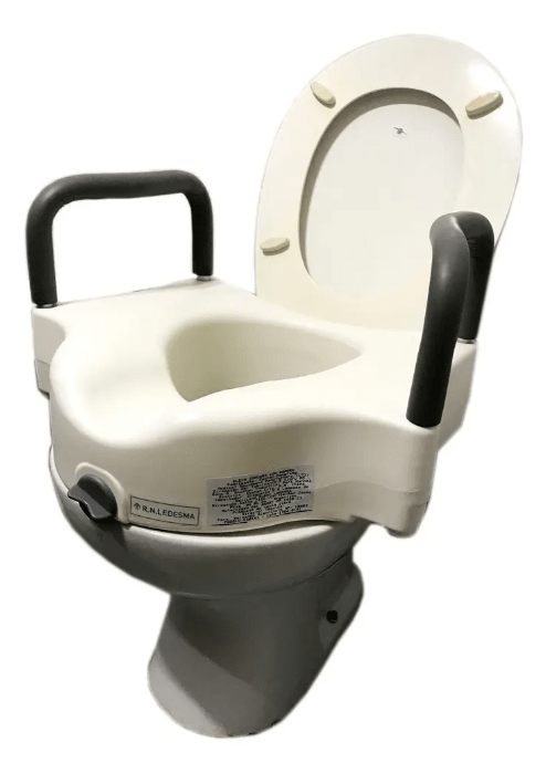 Alza Baño Con Apoyabrazos Desmontables Para Inodoros Wc4