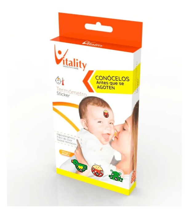 Termómetro Formato Sticker Pediatricos Niños Frente Fiebre2