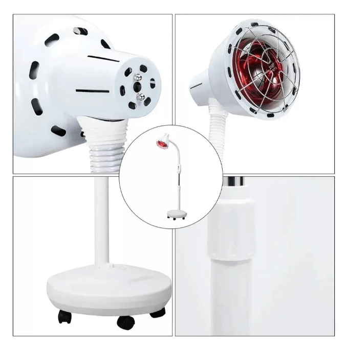 Lampara Infrarroja 275 W Potencia Regulable  Flexible Ruedas1